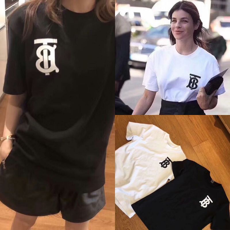 Kaos Burberry Wanita Bahan Katun Premium Import