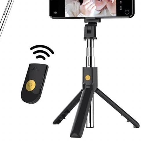 ✶ K07 SELFIE STICK TONGSIS WITH BLUETOOTH TRIPOD STANDING IOS ANDOROID ✿