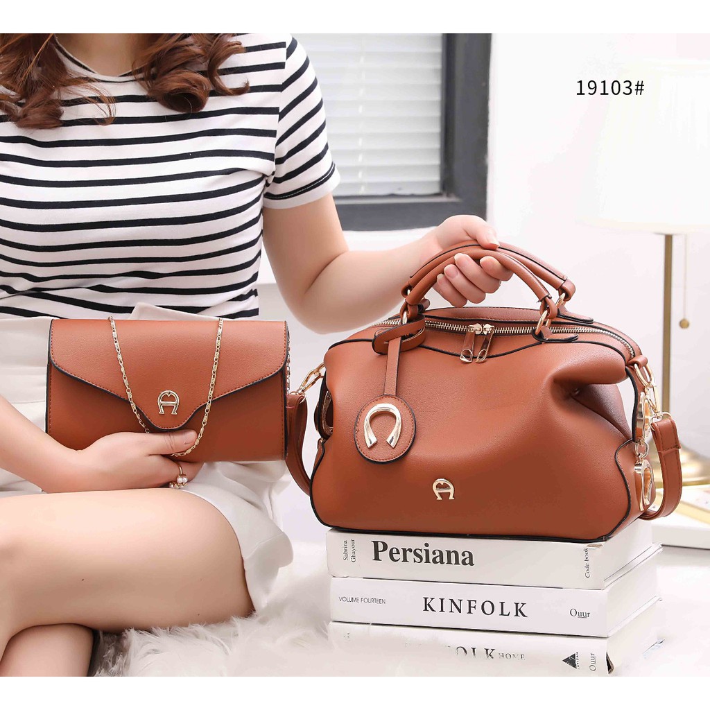 UpD Tas selempang wanita Aigner Roma Handtasche Modeling Handbag 19103