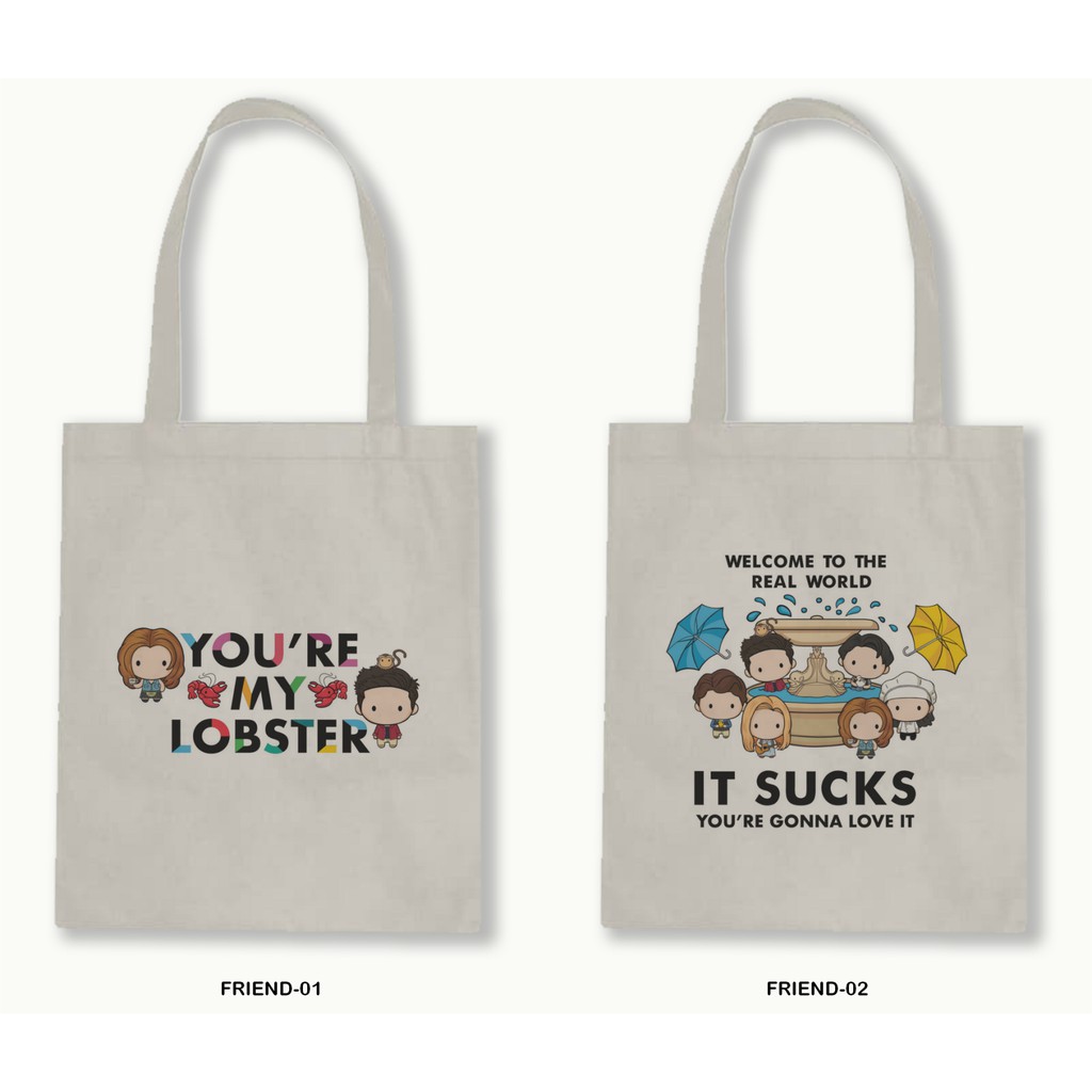 TOTE BAG BLACU 30X40-FRIENDS series.03