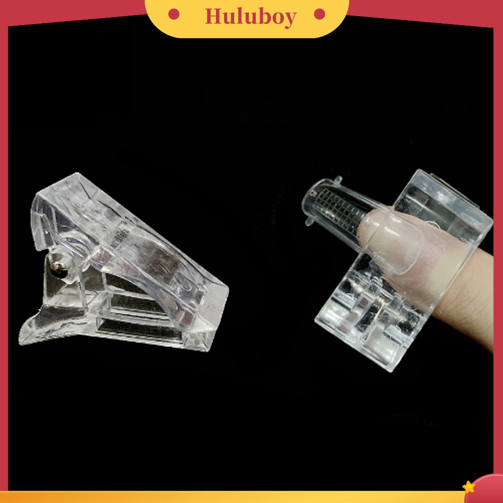 Huluboy Huluboy♡ Klip Penjepit Extension Kuku Palsu Bahan ABS Dapat Digunakan Kembali