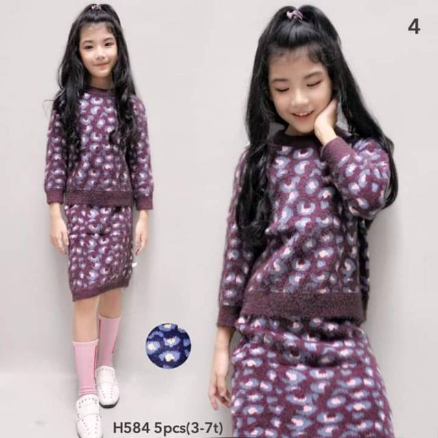 BAJU ANAK IMPORT CEWEK SETELAN ROK IMPORT RAJUT