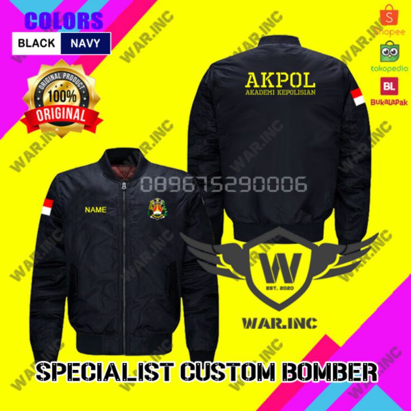 jaket Akpol custom bomber