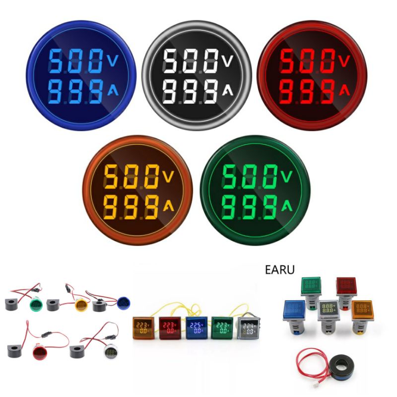 LAMPU PILOT AC 20-500V 100AMPERE METER