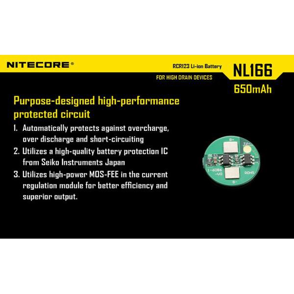 Nitecore RCR123A  16430 - NL166