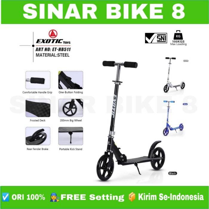 Scooter otoped EXCOTIC ET HB 511 Skuter Manual Anak Dewasa Beban Max 100 Kg