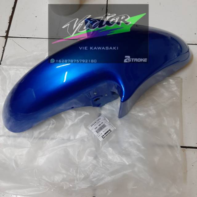 SPAKBOR DEPAN NINJA R BIRU ORIGINAL