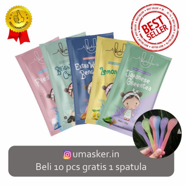 [Kemasan Baru] MASKER ORGANIK 20g UMASKERIN | Shopee Indonesia