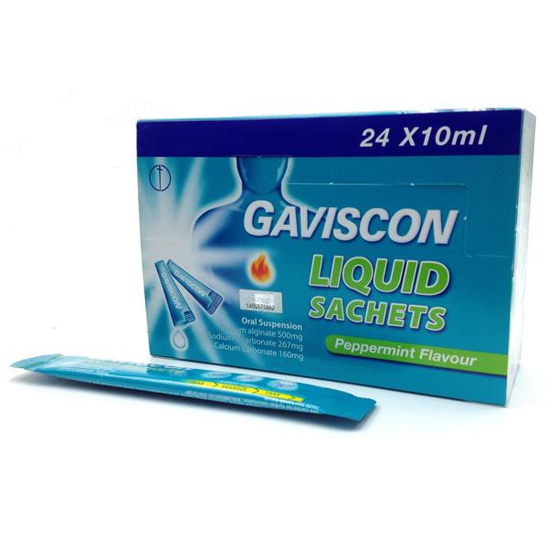 Gaviscon Liquid Sachet Oral Peppermint Asam Lambung Maag