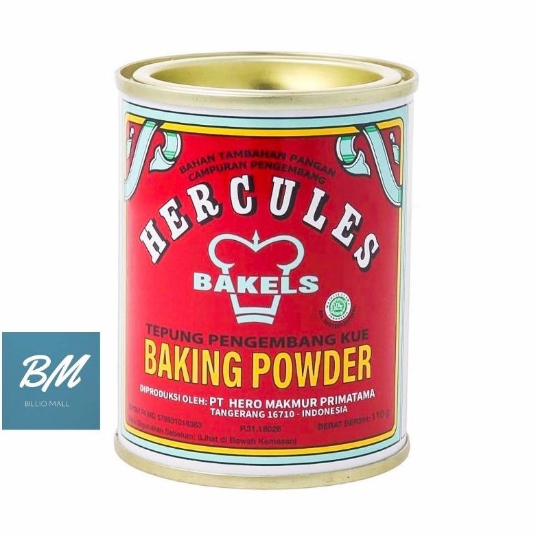 

HERCULES Baking Powder 110 gr / Hercules DOUBLE ACTING Baking Powder 110 gr / HERCULES Baking Powder Double Acting 110 gr Pengembang Adonan Kue Martabak Bakso