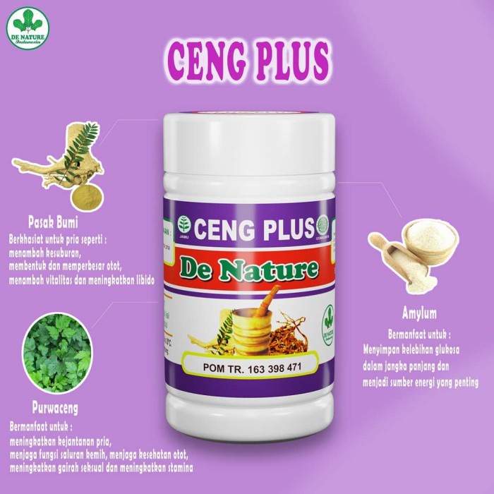 CENG PLUS DE NATURE Stamina Pria Alami Herbal