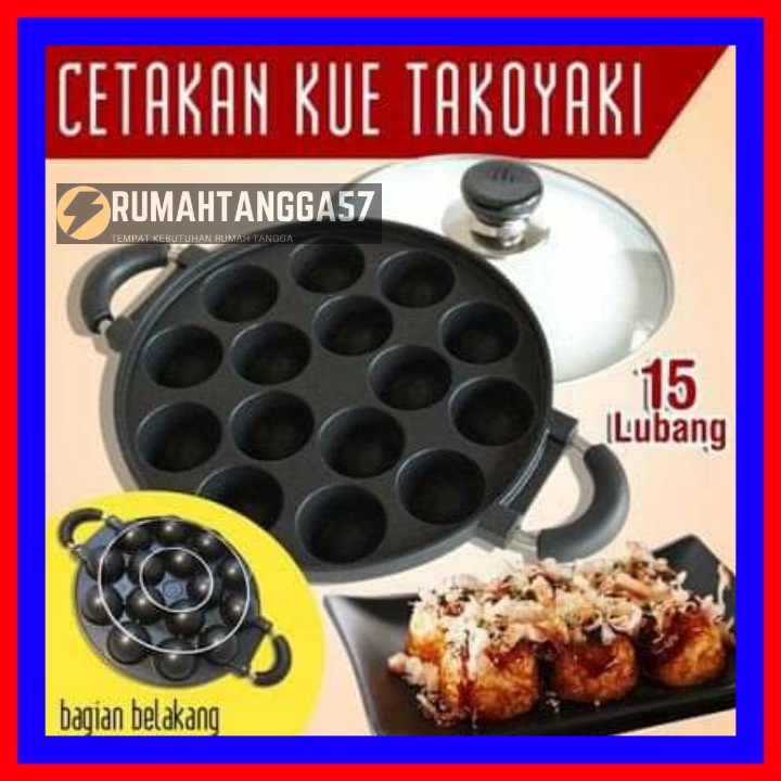CETAKAN TAKOYAKI 15 LUBANG / CETAKAN KUE TAKOYAKI 15 LUBANG