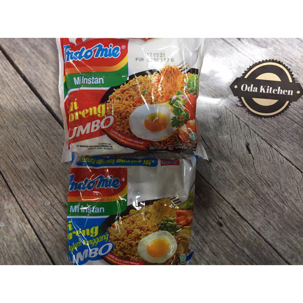 INDOMIE MIE GORENG JUMBO PACK 129GR AYAM PANGGANG PACK 127GR