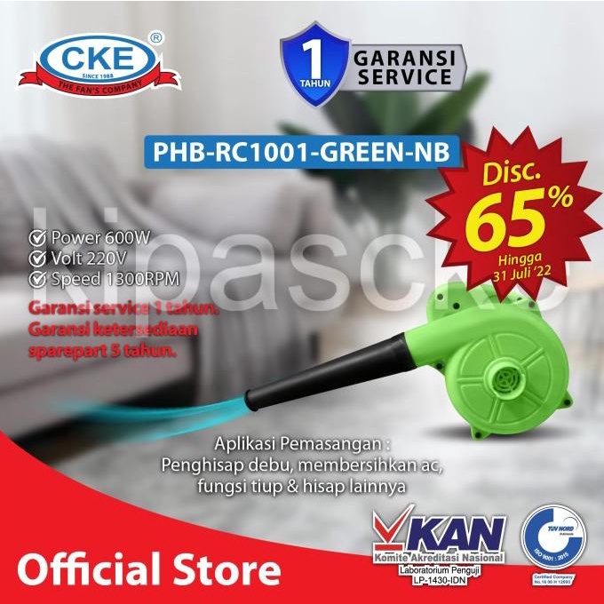 Penghisap Debu CKE Green Blower Tiup Pengering Bulu Hewan Karpet