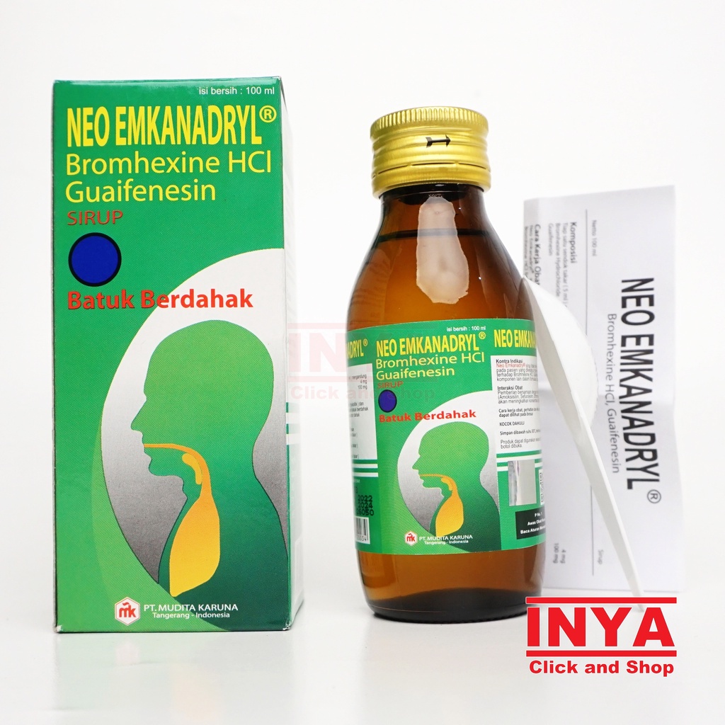 NEO EMKANADRYL SIRUP BATUK BEDAHAK 100ml - Obat Batuk