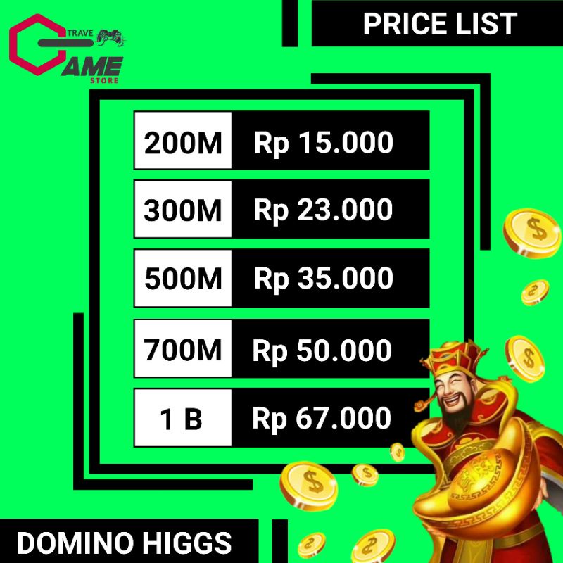 [SPAYLATER CHAT ADMIN] CHIP / CIP DOMINO HIGGS EMAS / KUNING HOKI