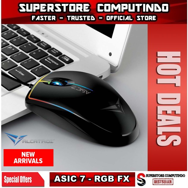 [EXCLUSIVE DI SHOPEE] Alcatroz Asic 7 RGB FX High Performance USB Mouse 1000cpi