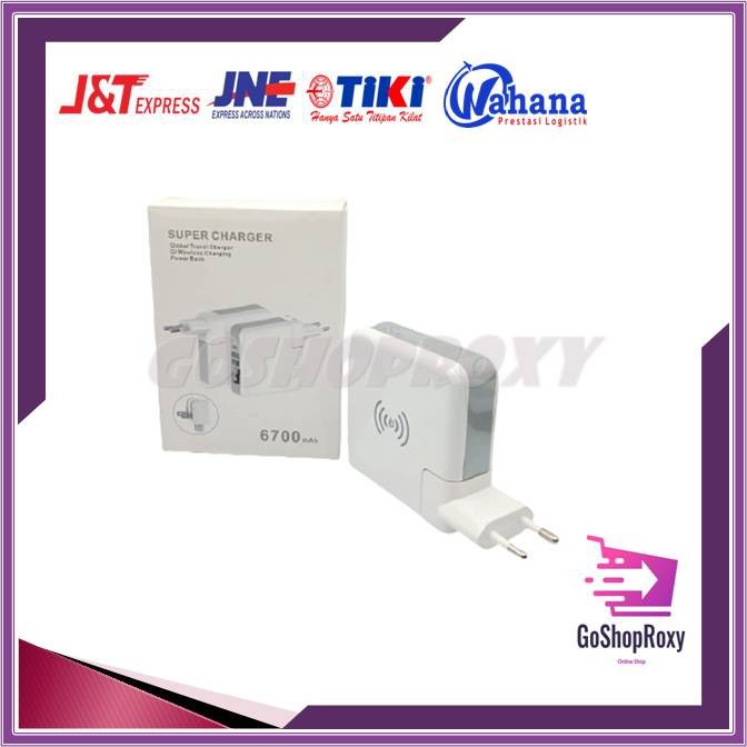 SUPER CHARGER POWER BANK WIRELESS CHARGER QI INDIKATOR DIGITAL