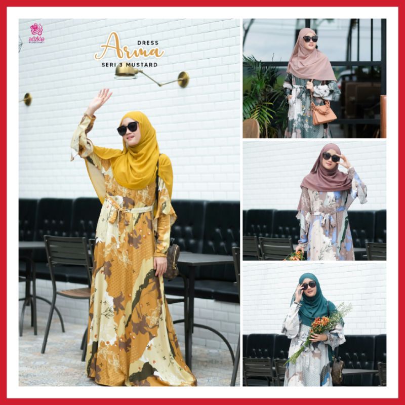 Gamis Arma Dress Original By Adzkia Hijab Syari