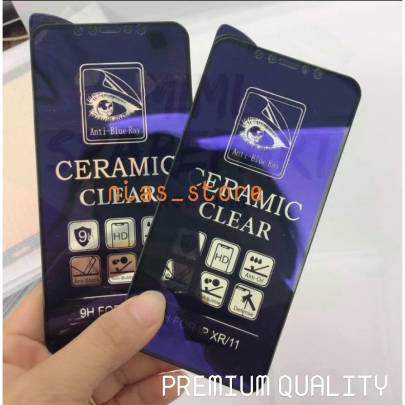 INFINIX NOTE 7 NOTE 8 HOT 10, Tempered Glass Ceramic Blue Anti Radiasi/Anti Pecah