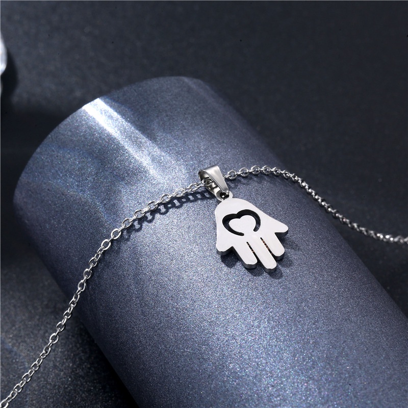 Baru stainless steel liontin cinta Palm kalung untuk wanita ins Eropa dan Amerika populer ornamen ka