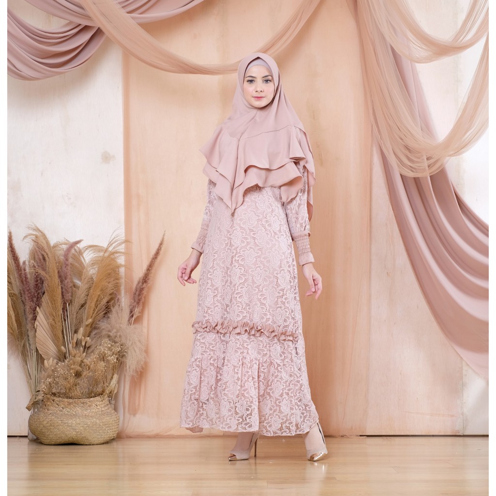 Setelan Gamis Syari Sandra Syari Dan Khimar / Setelan Gamis Khimar / Gamis Syari / Khimar Syari