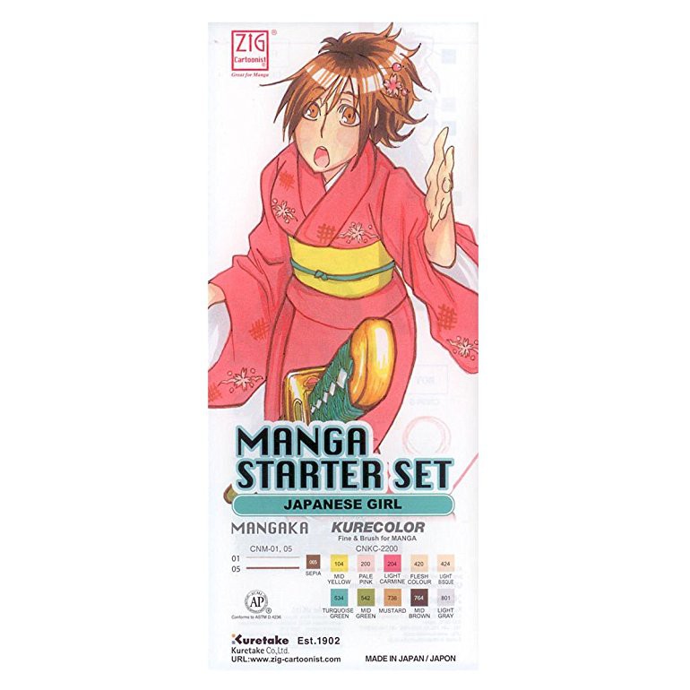 

Zig Kuretake Mangaka Japanese Girl Starter Set