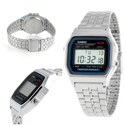 Casio Retro A159WA-N1DF Digital Dial Stainless Steel Strap