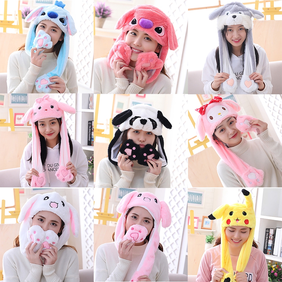 Bunny Hat Rabbit Ear Kupluk Kelinci Dance Topi Led Telinga Kpop
