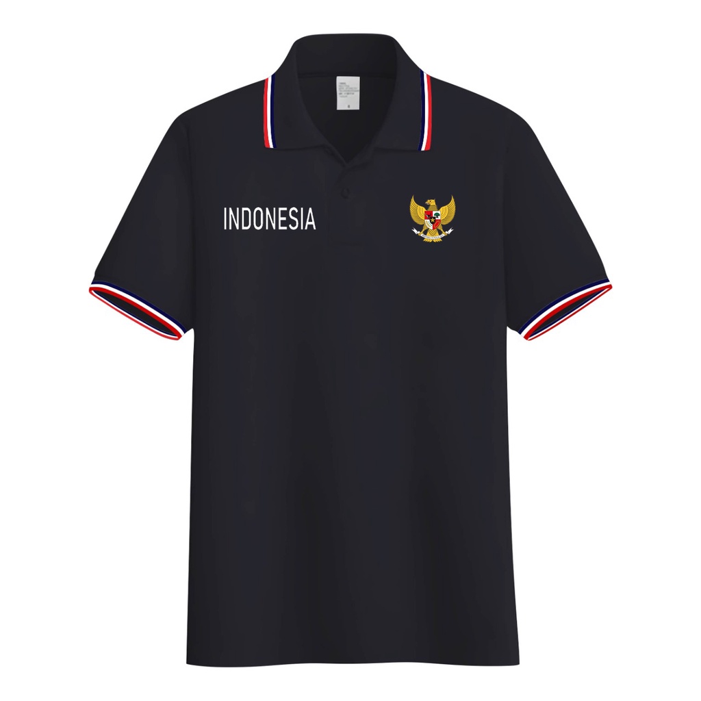 Kaos Kerah Pria Logo Garuda INDONESIA / Polo List Garuda INDONESIA