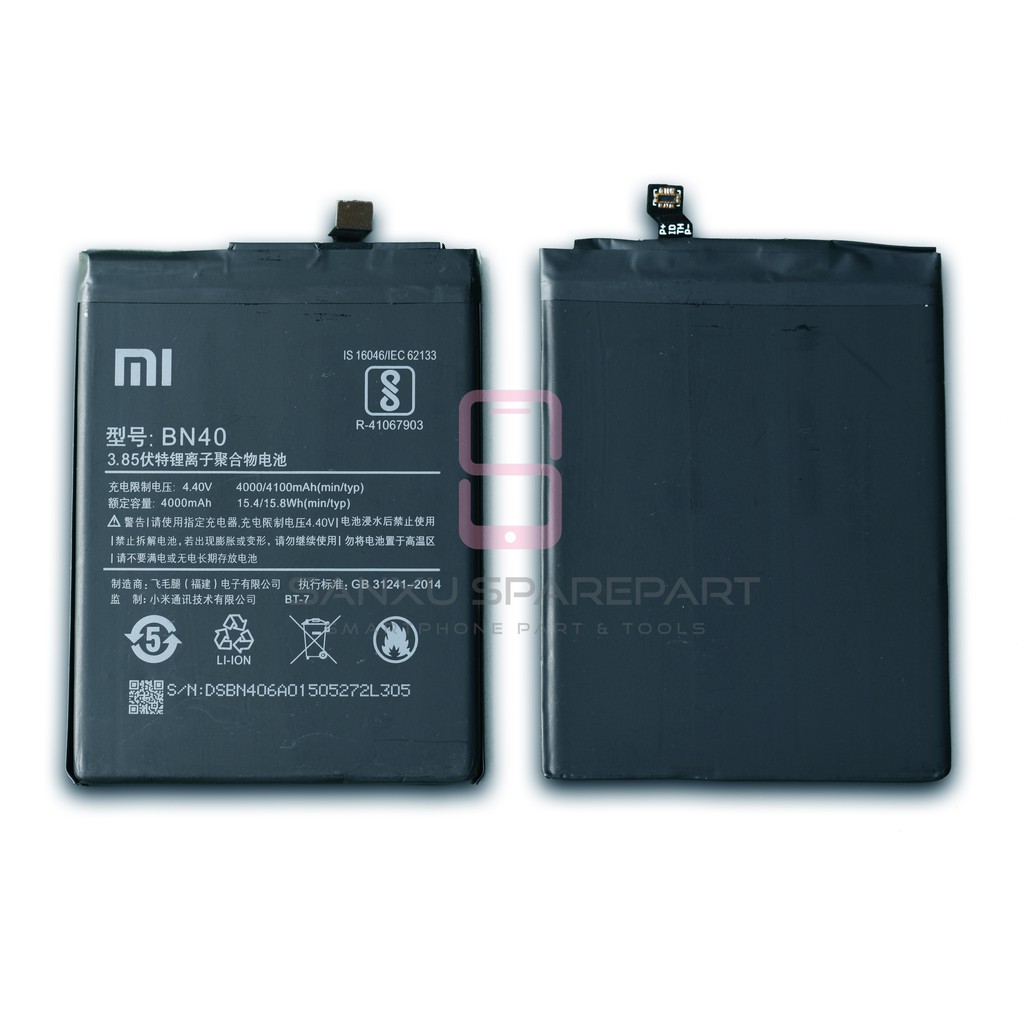 BATERAI XIAOMI REDMI 4 PRO REDMI 4 PRIME BN40 / BATRE XIAOMI REDMI 4 PRO REDMI 4 PRIME BN40