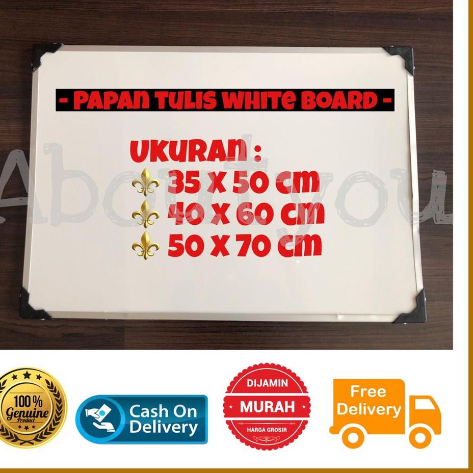 

T7E Papan tulis White board gantung 35 x 50 cm besar MURAH➢❅ (Diskon Promo)Super promo ➢