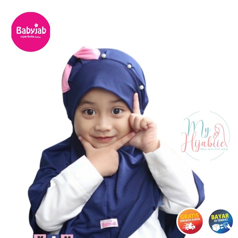 Babyjab Maryam Jilbab Anak Lucu - Baby Jab Hijab Bergo Bayi 0 1 2 3 4 5 6 7 Tahun