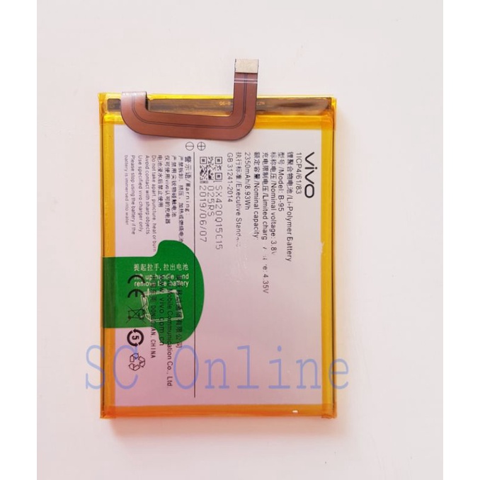 Baterai Original Vivo Y51 / Y51A / Y51L / 1707 Batre Batrei Batrai B 95