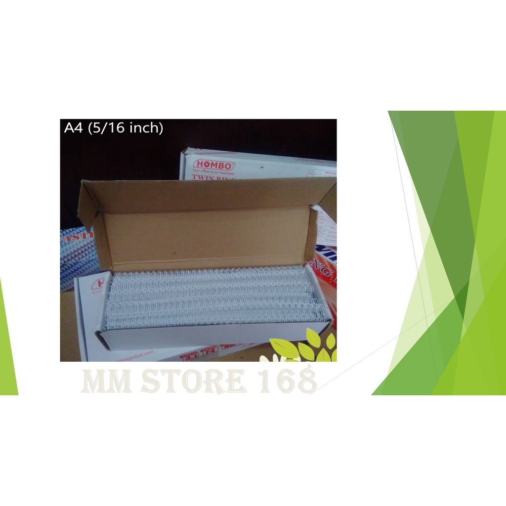 

Spiral Kawat Jilid No. 5 ( 5/16 inch ) ukuran A4 35 Loops merk Hombo ( isi 100 batang )