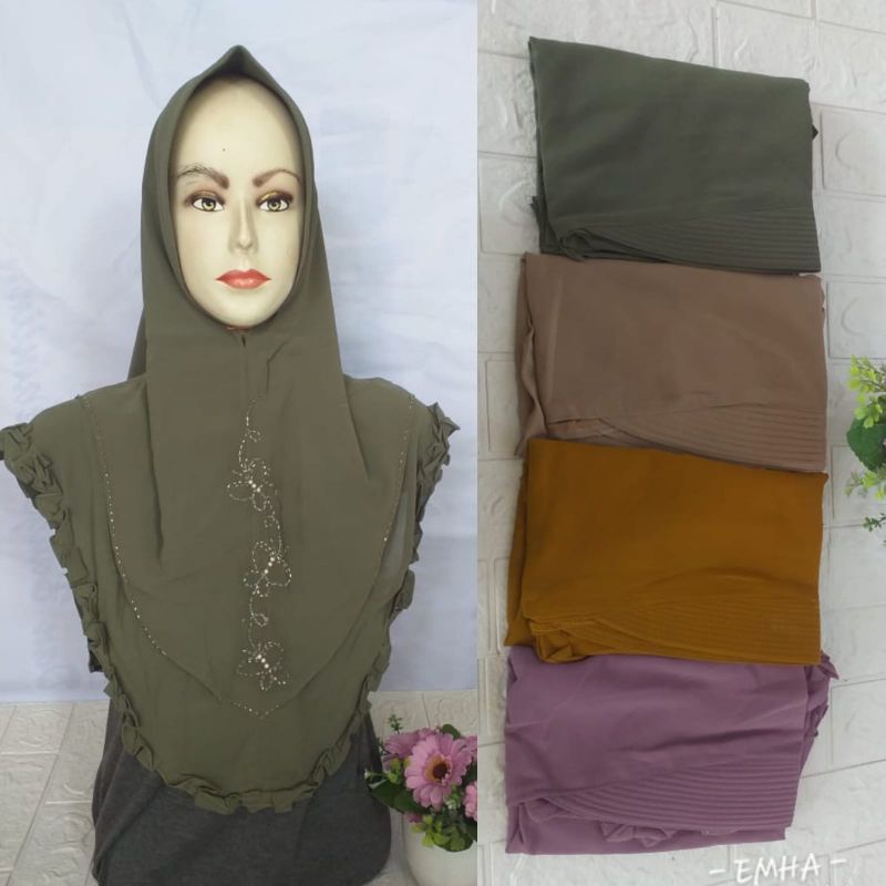 hijab instan rizky Payet Ceruty Armany