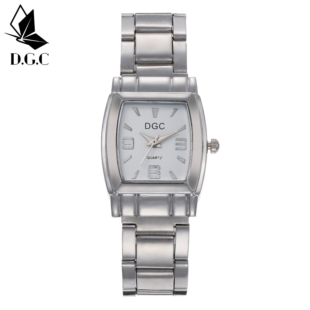 DGC JAM TANGAN WANITA MENONTON TALI STAINLESS STEEL RANTAI WANITA CRYSTAL KRISTAL PREMIUM WOMEN WATCH COUPLE C88