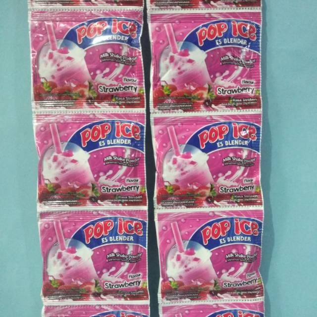 

Pop ice starwberry perrenteng isi 10 sachet