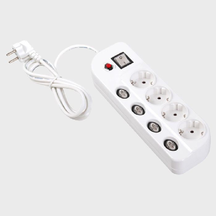 

Loyal Stop Kontak+Kabel 1.5M+Saklar INDIVIDUAL dan PUSAT 4 Lubang (LY-254)