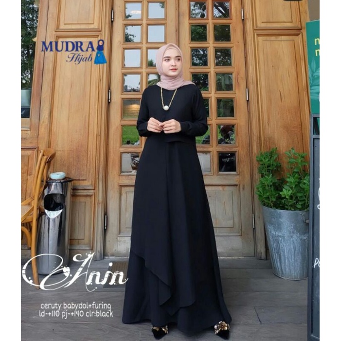 Dress wanita / Gamis / Busana muslimah Anin maxy by Mudra Hijab