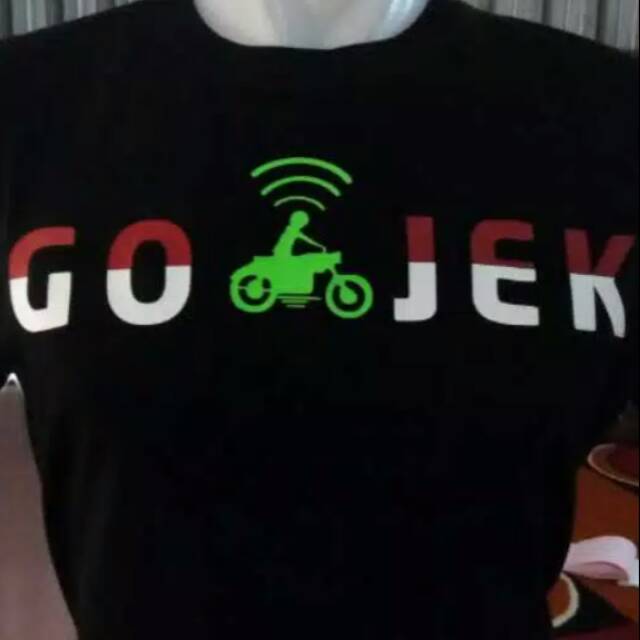 Kaos baju tshirt gojek lengan panjang long sleeve