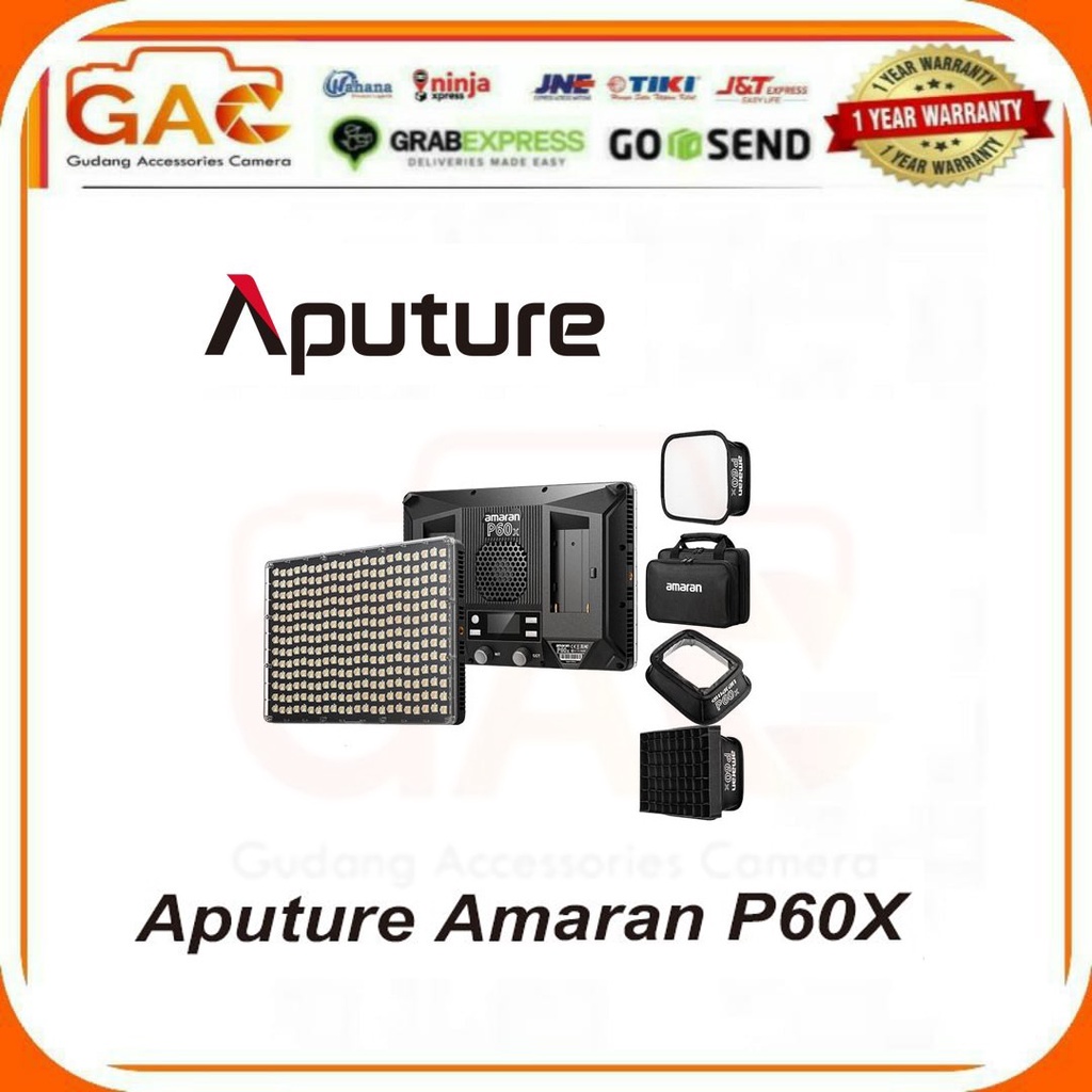 Aputure Amaran P60X Video Panel Light with Softbox 60W