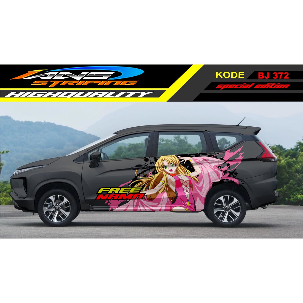 STICKER MOBIL XPANDER / STIKER MOBIL JAZZ, INNOVA, PAJERO / VARIASI STIKER MOBIL KARTOON ANIMASI