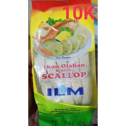 

ikan olahan bentuk scallop 200g