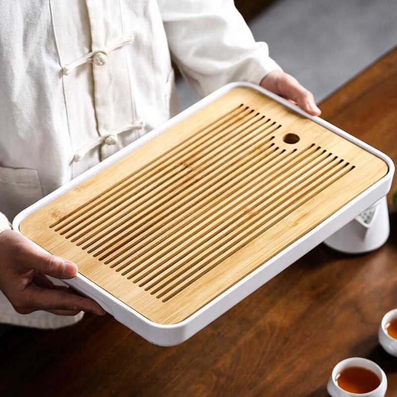 (BISA COD) RVOSTR NLSLASI Tatakan Teh China Bamboo Tea Tray - NL29