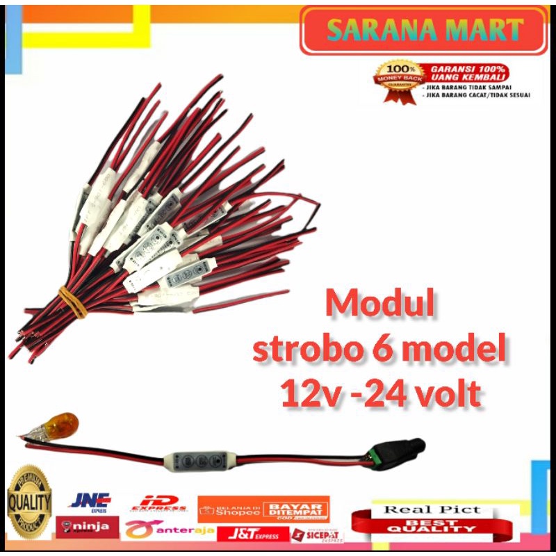 Modul Strobo Kedip 6 mode Controller Dimmer,led batang ,selang ,Motor ,Mobil Bisa
