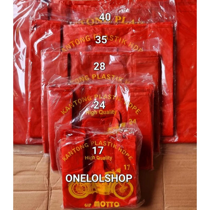 Jual Hd Kantong Plastik Kresek Merah Tebal Uk 17 24 28 35 40 Motto Shopee Indonesia 6396