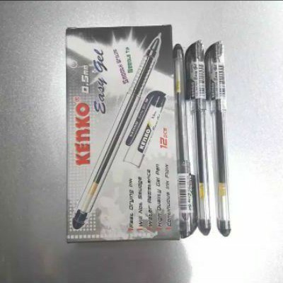 

2 PCS & 12 PCS Pulpen kenko easy gel warna hitam