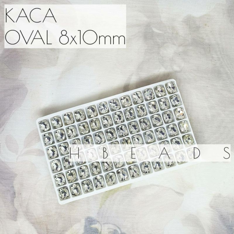 CK604 | 1 Lusin C. KACA Oval 8x10 mm kristal cangkang