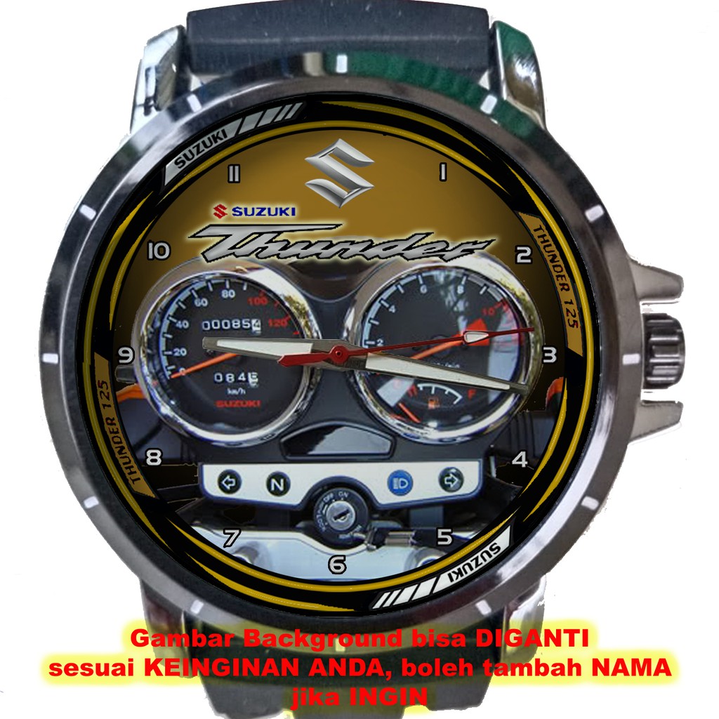 Suzuki THUNDER 125 Speedometer art 2 Keren Jam Tangan Pria Custom Gambar Logo Nama